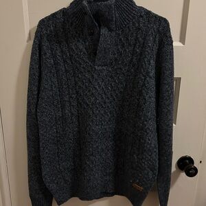 Buffalo David Bitton Textured Turtleneck Sweater in Dark Blue